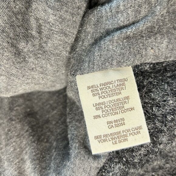 Free People Wool Blend Gray 4 Bohemian Embroidered Pleated Button Jacket Blazer - Picture 12 of 13